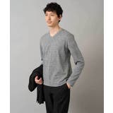 グレンチェックジャカードVネックTシャツ 通勤 ビジネス | a.v.v【MEN】 | 詳細画像14