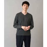 グレンチェックジャカードVネックTシャツ 通勤 ビジネス | a.v.v【MEN】 | 詳細画像20