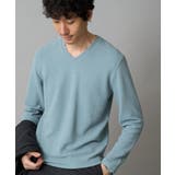 千鳥ジャカードVネックTシャツ 通勤 ビジネス | a.v.v【MEN】 | 詳細画像1