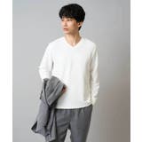 千鳥ジャカードVネックTシャツ 通勤 ビジネス | a.v.v【MEN】 | 詳細画像11
