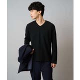 千鳥ジャカードVネックTシャツ 通勤 ビジネス | a.v.v【MEN】 | 詳細画像13