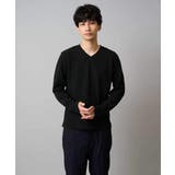 千鳥ジャカードVネックTシャツ 通勤 ビジネス | a.v.v【MEN】 | 詳細画像15