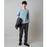 千鳥ジャカードVネックTシャツ 通勤 ビジネス | a.v.v【MEN】 | 詳細画像27