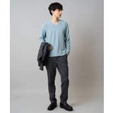 千鳥ジャカードVネックTシャツ 通勤 ビジネス | a.v.v【MEN】 | 詳細画像28