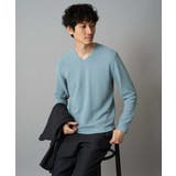 千鳥ジャカードVネックTシャツ 通勤 ビジネス | a.v.v【MEN】 | 詳細画像6