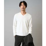 千鳥ジャカードVネックTシャツ 通勤 ビジネス | a.v.v【MEN】 | 詳細画像9