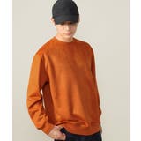 オレンジ | 【春まで使える】フェイクスエードセミワイドシルエットプルオーバー(無地) | a.v.v【MEN】