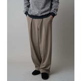 ベージュ | 【イージーケア/洗濯機で洗える】裏微起毛ストレッチオーバーパンツ | a.v.v【MEN】