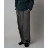 ダークグレー | 【イージーケア/洗濯機で洗える】裏微起毛ストレッチオーバーパンツ | a.v.v【MEN】