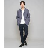 【イージーケア 洗濯機で洗える ストレッチ】グレンチェックストレッチスマートスラ… | a.v.v【MEN】 | 詳細画像7 