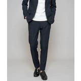 ネイビー | 【イージーケア 洗濯機で洗える ストレッチ】グレンチェックストレッチスマートスラ… | a.v.v【MEN】