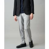 グレー | 【イージーケア/洗濯機で洗える/ストレッチ】メランジスマートスラックス | a.v.v【MEN】