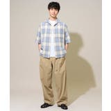 大人の控えめワイドパンツ【接触冷感 ストレッチ】ベルトツキワイドテーパードチノパ… | a.v.v【MEN】 | 詳細画像4 