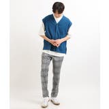 【軽撥水/接触冷感】チェック柄スマートスラックス(アンクル丈) | a.v.v【MEN】 | 詳細画像29