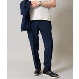 ネイビー | 【イージーケア 接触冷感】リライトスマートスラックス【吸水速乾 UVカット | a.v.v【MEN】