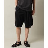 ブラック | 【接触冷感】2タックハーフパンツ | a.v.v【MEN】