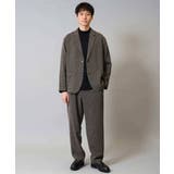 【イージーケア シワになりにくい】ツイードストレッチワンタックワイドイージースラ… | a.v.v【MEN】 | 詳細画像2 