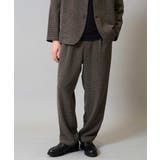 ブラウン | 【イージーケア シワになりにくい】ツイードストレッチワンタックワイドイージースラ… | a.v.v【MEN】