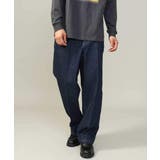 ネイビー | 【美シルエット】デニムワンタックワイドパンツ 15.8OZ | a.v.v【MEN】