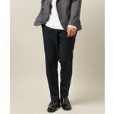 ネイビー | 【洗濯機で洗える 通勤 セレモニー】ウーステッドストレッチイージースラックス(セ… | a.v.v【MEN】