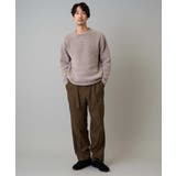 【イージーケア 毛玉になりにくい】ヘリンボーンベルト付イージーワイドスラックス【… | a.v.v【MEN】 | 詳細画像2 