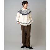 【イージーケア 毛玉になりにくい】ヘリンボーンベルト付イージーワイドスラックス【… | a.v.v【MEN】 | 詳細画像4 