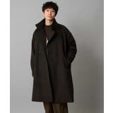 ダークブラウン | ワイドシルエットスタンドカラーコート | a.v.v【MEN】