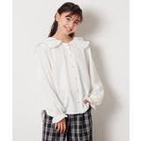 [130]ダブルフリルカラーブラウス | a.v.v【KIDS】 | 詳細画像1 