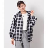 [130-160]フーディーチェックシャツブルゾン | a.v.v【KIDS】 | 詳細画像3 