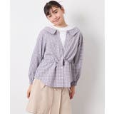 グレー | [130-160]スプリングチェックレイヤード風ブラウス | a.v.v【KIDS】