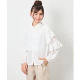 [130-160]袖フリルブラウス | a.v.v【KIDS】 | 詳細画像1 