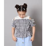 [100-160]【セットアップも出来る】袖レースアップオフショルブラウス | a.v.v【KIDS】 | 詳細画像10 