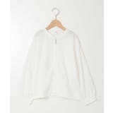 ホワイト | [120-130]【UVカット】ボーダージャカードカーディガン | a.v.v【KIDS】