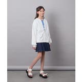 [140-150]【UVカット】ボーダージャカードカーディガン | a.v.v【KIDS】 | 詳細画像21 