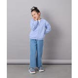 [140-150]【UVカット】ボーダージャカードカーディガン | a.v.v【KIDS】 | 詳細画像6 