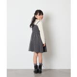 [120-160]フロッキードットプリントドッキングワンピース | a.v.v【KIDS】 | 詳細画像10 