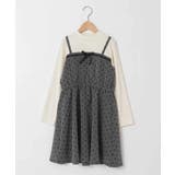 [120-160]フロッキードットプリントドッキングワンピース | a.v.v【KIDS】 | 詳細画像13 