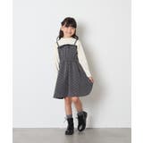 [120-160]フロッキードットプリントドッキングワンピース | a.v.v【KIDS】 | 詳細画像7 