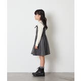 [120-160]フロッキードットプリントドッキングワンピース | a.v.v【KIDS】 | 詳細画像8 