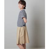 [100-130]サイドリボンロゴ刺繍ドッキングワンピース | a.v.v【KIDS】 | 詳細画像5 