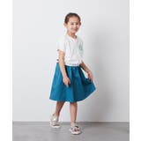 [100-130]サイドリボンロゴ刺繍ドッキングワンピース | a.v.v【KIDS】 | 詳細画像9 