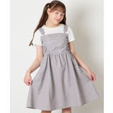 [120-160]【冷感】肩リボンドッキングワンピース | a.v.v【KIDS】 | 詳細画像2 