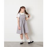 [120-160]【冷感】肩リボンドッキングワンピース | a.v.v【KIDS】 | 詳細画像5 