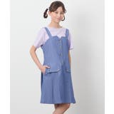 ブルー | [100-130]フロントボタンジャンスカ | a.v.v【KIDS】