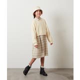 [100-130]【2点セット】チェックシャツワンピ＆ショートプルオーバー | a.v.v【KIDS】 | 詳細画像11 