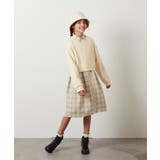 [100-130]【2点セット】チェックシャツワンピ＆ショートプルオーバー | a.v.v【KIDS】 | 詳細画像12 