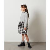 [100-130]【2点セット】チェックシャツワンピ＆ショートプルオーバー | a.v.v【KIDS】 | 詳細画像27 