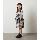 [100-130]【2点セット】チェックシャツワンピ＆ショートプルオーバー | a.v.v【KIDS】 | 詳細画像32 