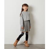 [100-130]【2点セット】チェックシャツワンピ＆ショートプルオーバー | a.v.v【KIDS】 | 詳細画像34 