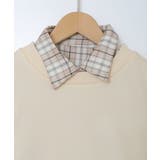 [100-130]【2点セット】チェックシャツワンピ＆ショートプルオーバー | a.v.v【KIDS】 | 詳細画像4 